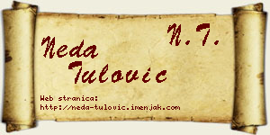 Neda Tulović vizit kartica